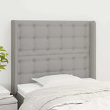 Vidaxl hoofdbord met randen 83x16x118 128 cm stof lichtgrijs