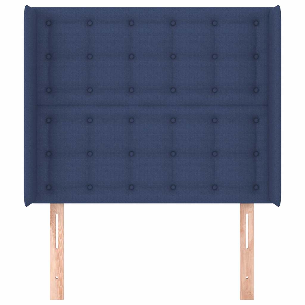 Vidaxl hoofdbord met randen 83x16x118 128 cm stof blauw