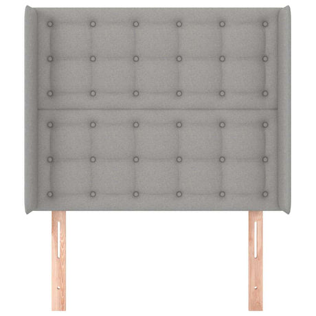 Vidaxl hoofdbord met randen 93x16x118 128 cm stof lichtgrijs