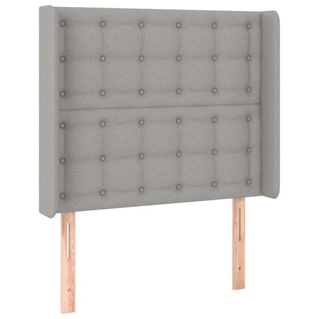 Vidaxl hoofdbord met randen 103x16x118 128 cm stof lichtgrijs
