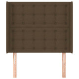 Vidaxl hoofdbord met randen 103x16x118 128 cm stof donkerbruin