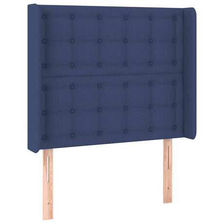 Vidaxl hoofdbord met randen 103x16x118 128 cm stof blauw
