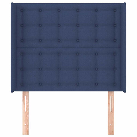 Vidaxl hoofdbord met randen 103x16x118 128 cm stof blauw