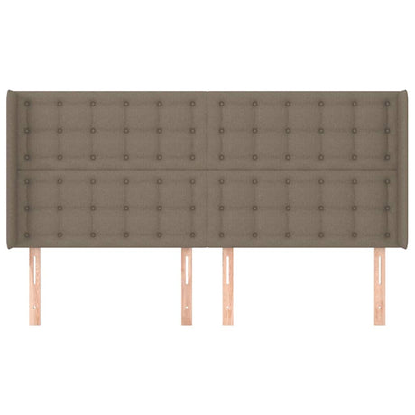 Vidaxl hoofdbord met randen 183x16x118 128 cm stof taupe