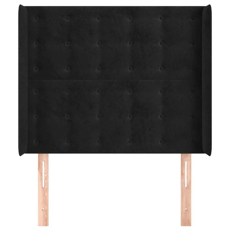 Vidaxl hoofdbord met randen 83x16x118 128 cm fluweel zwart