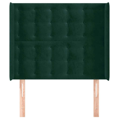Vidaxl hoofdbord met randen 83x16x118 128 cm fluweel groen
