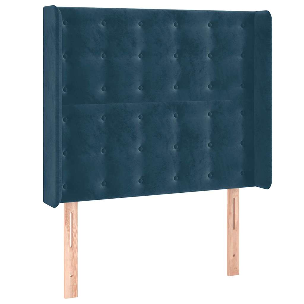 Vidaxl hoofdbord met randen 83x16x118 128 cm fluweel blauw