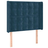 Vidaxl hoofdbord met randen 83x16x118 128 cm fluweel blauw