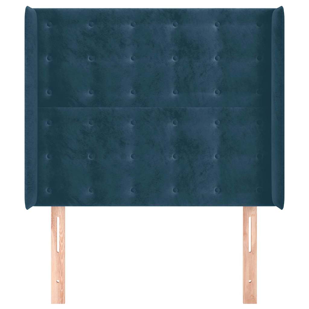 Vidaxl hoofdbord met randen 83x16x118 128 cm fluweel blauw