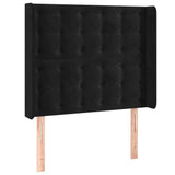 Vidaxl hoofdbord met randen 93x16x118 128 cm fluweel zwart
