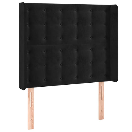 Vidaxl hoofdbord met randen 93x16x118 128 cm fluweel zwart