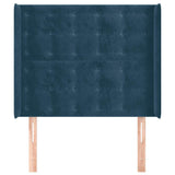 Vidaxl hoofdbord met randen 93x16x118 128 cm fluweel donkerblauw