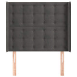 Vidaxl hoofdbord met randen 103x16x118 128 cm fluweel donkergrijs