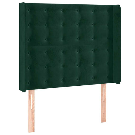 Vidaxl hoofdbord met randen 103x16x118 128 cm fluweel donkergroen