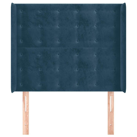 Vidaxl hoofdbord met randen 103x16x118 128 cm fluweel donkerblauw