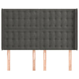 Vidaxl hoofdbord met randen 147x16x118 128 cm fluweel donkergrijs
