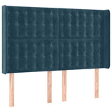 Vidaxl hoofdbord met randen 147x16x118 128 cm fluweel donkerblauw