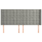 Vidaxl hoofdbord met randen 163x16x118 128 cm fluweel lichtgrijs