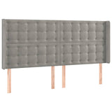 Vidaxl hoofdbord met randen 183x16x118 128 cm fluweel lichtgrijs