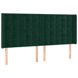 Vidaxl hoofdbord met randen 183x16x118 128 cm fluweel donkergroen
