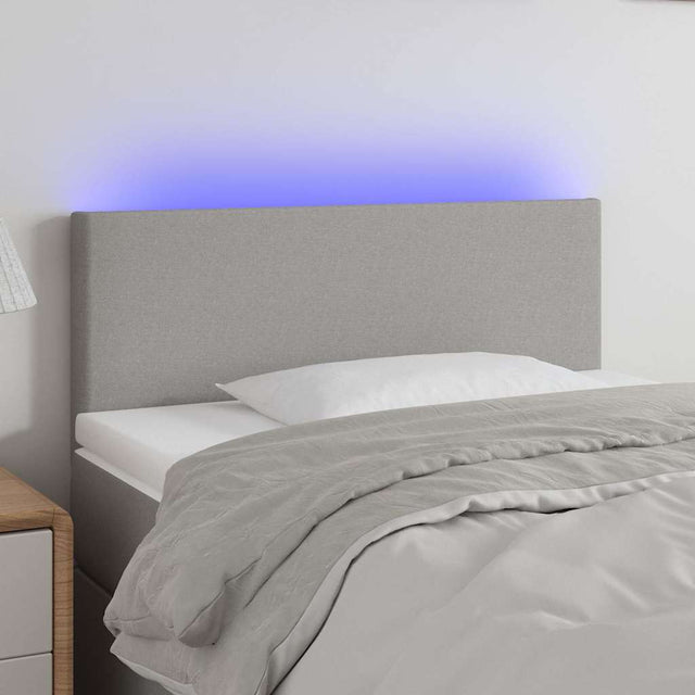 Vidaxl hoofdbord led 80x5x78 88 cm stof lichtgrijs