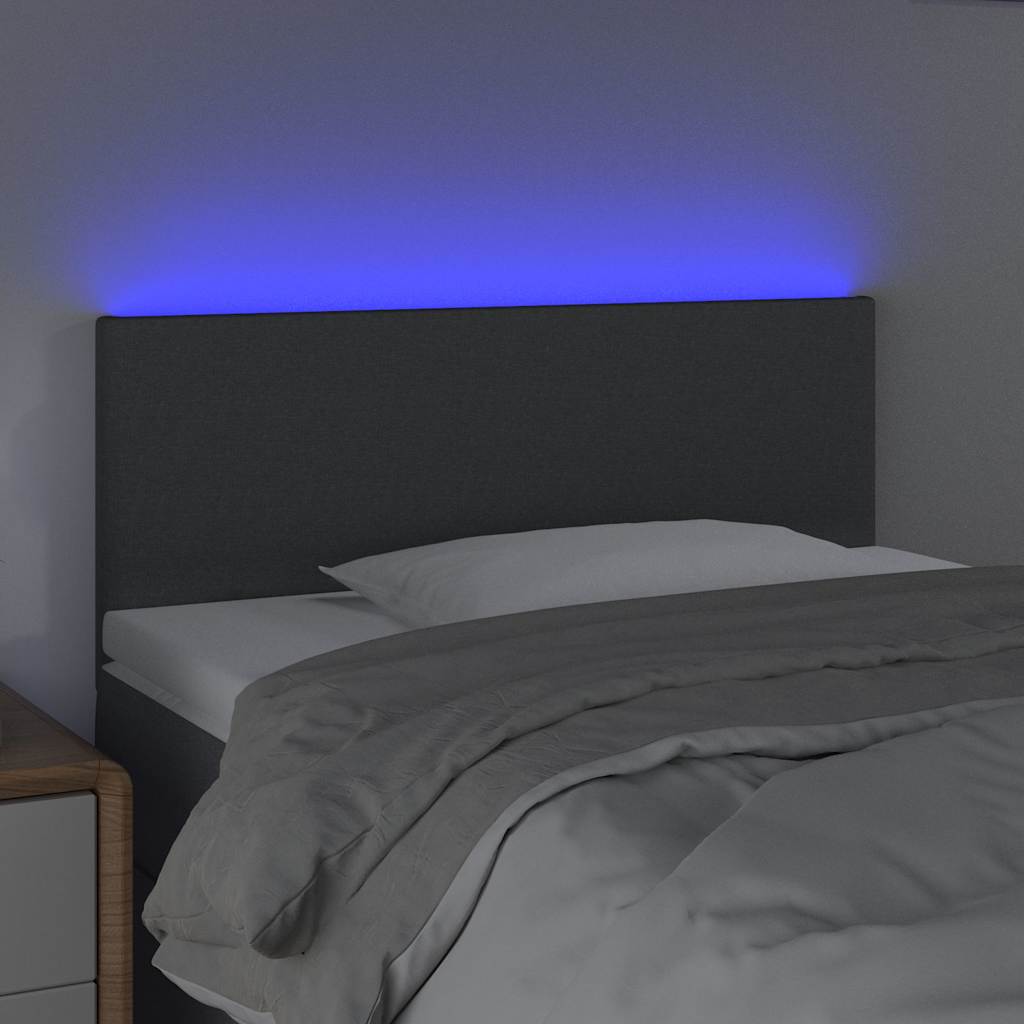 Vidaxl hoofdbord led 80x5x78 88 cm stof donkergrijs