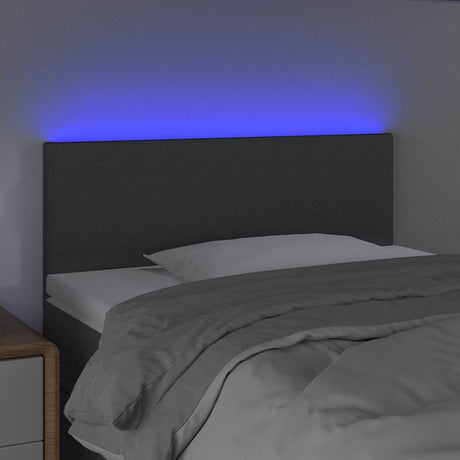 Vidaxl hoofdbord led 80x5x78 88 cm stof donkergrijs