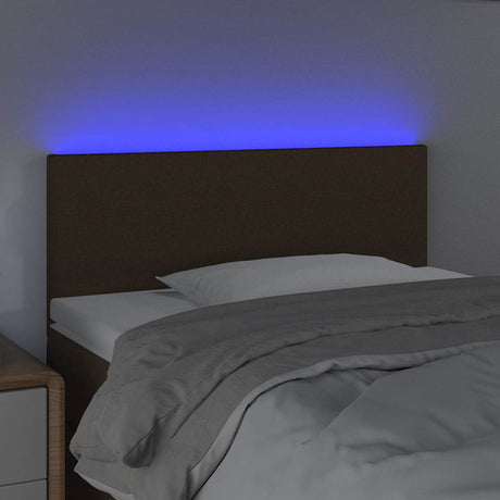 Vidaxl hoofdbord led 80x5x78 88 cm stof donkerbruin