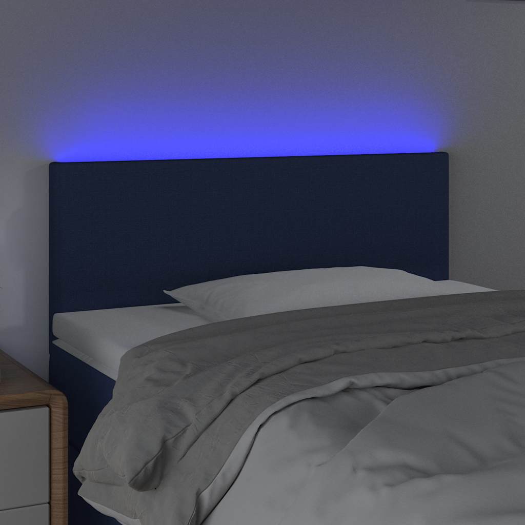 Vidaxl hoofdbord led 80x5x78 88 cm stof blauw