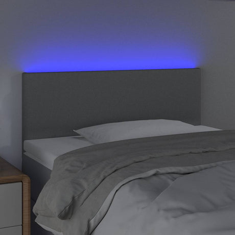 Vidaxl hoofdbord led 90x5x78 88 cm stof lichtgrijs