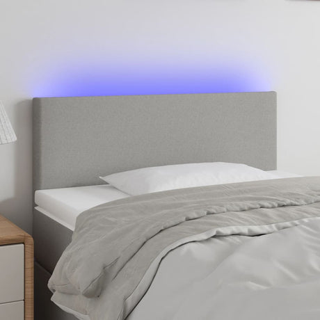 Vidaxl hoofdbord led 90x5x78 88 cm stof lichtgrijs