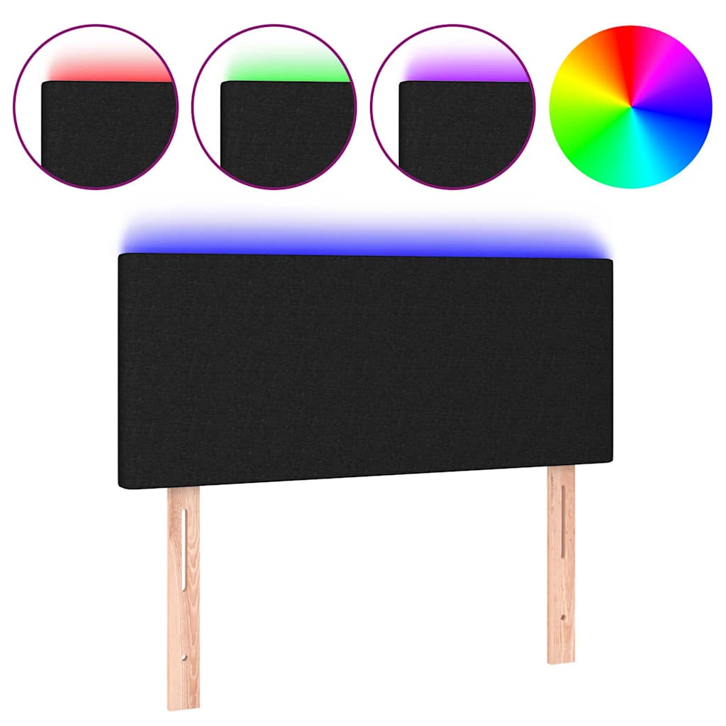 Vidaxl hoofdbord led 90x5x78 88 cm stof zwart
