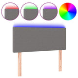Vidaxl hoofdbord led 100x5x78 88 cm stof donkergrijs