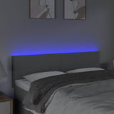 Vidaxl hoofdbord led 144x5x78 88 cm stof lichtgrijs