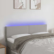 Vidaxl hoofdbord led 144x5x78 88 cm stof lichtgrijs