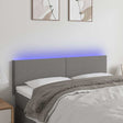 Vidaxl hoofdbord led 144x5x78 88 cm stof donkergrijs