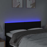 Vidaxl hoofdbord led 144x5x78 88 cm stof zwart