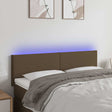 Vidaxl hoofdbord led 144x5x78 88 cm stof donkerbruin