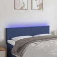 Vidaxl hoofdbord led 144x5x78 88 cm stof blauw