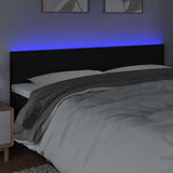 Vidaxl hoofdbord led 160x5x78 88 cm stof zwart
