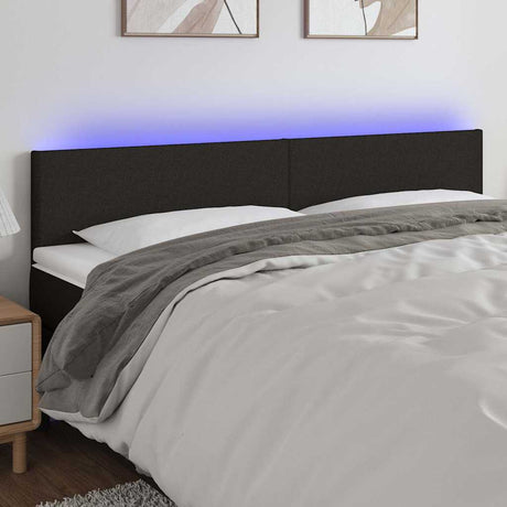 Vidaxl hoofdbord led 180x5x78 88 cm stof zwart