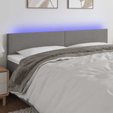 Vidaxl hoofdbord led 200x5x78 88 cm stof donkergrijs