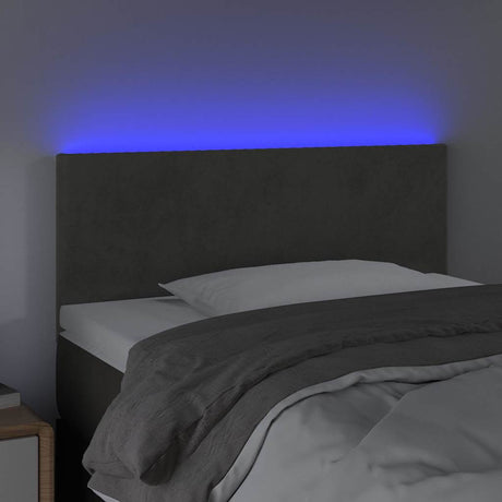 Vidaxl hoofdbord led 90x5x78 88 cm fluweel donkergrijs