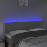 Vidaxl hoofdbord led 144x5x78 88 cm fluweel lichtgrijs
