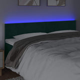 Vidaxl hoofdbord led 160x5x78 88 cm fluweel donkergroen