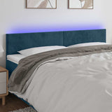 Vidaxl hoofdbord led 180x5x78 88 cm fluweel donkerblauw