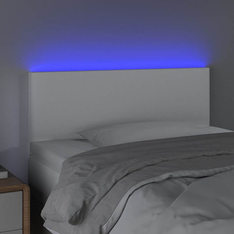 Vidaxl hoofdbord led 90x5x78 88 cm kunstleer wit