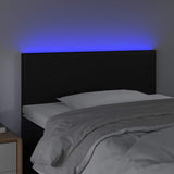 Vidaxl hoofdbord led 100x5x78 88 cm kunstleer zwart