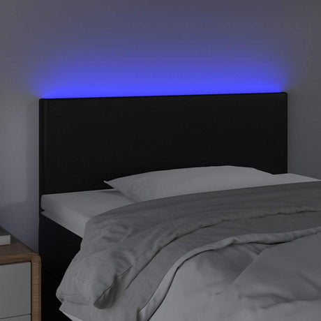 Vidaxl hoofdbord led 100x5x78 88 cm kunstleer zwart