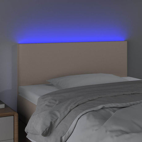 Vidaxl hoofdbord led 100x5x78 88 cm kunstleer cappuccinokleurig